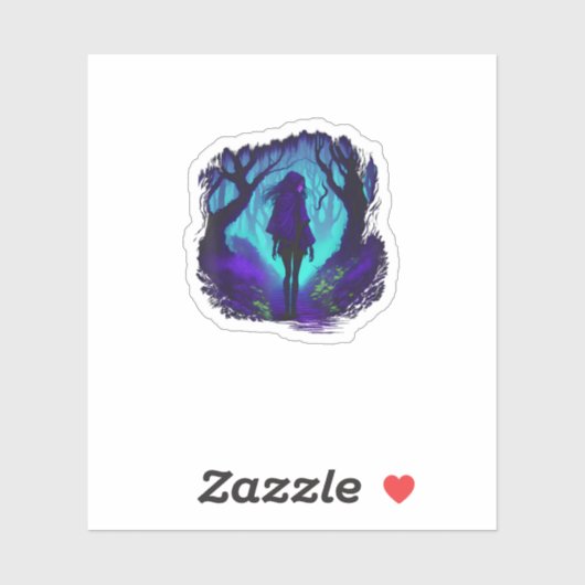 Fey Gothic Emo Goblincore Aesthetic  Forest Graphi Sticker (Vel)