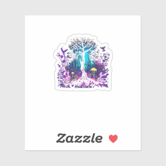 Fey Gothic Emo Goblincore Aesthetic  Forest Graphi Sticker (Vel)