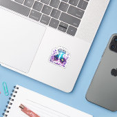 Fey Gothic Emo Goblincore Aesthetic  Forest Graphi Sticker (Laptop met iPhone)