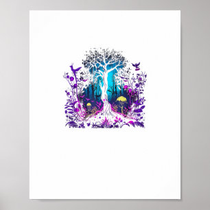 Fey Gotische Emo Goblincore Esthetiek Bos Grafisc Poster