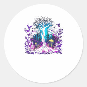 Fey Gotische Emo Goblincore Esthetiek  Bos Grafisc Ronde Sticker
