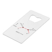 Feynman Diagram Physics Creditkaart Flessenopener (Voorkant Gekanteld)