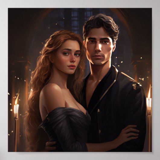 Feyre en Rhysand van ACOTAR Poster (Voorkant)