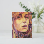 Feyrouz Painting Singing for Palestine Jerusalem Briefkaart (Staand voorkant)