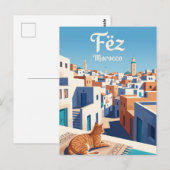 Fez Marokko Briefkaart (Voorkant / Achterkant)