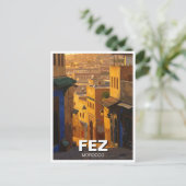Fez Marokko Reizen Briefkaart (Staand voorkant)