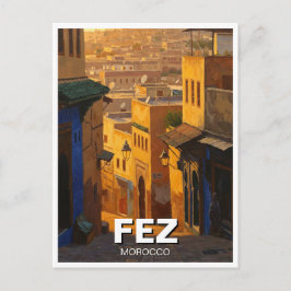 Fez Marokko Reizen Briefkaart