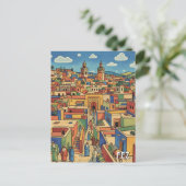 Fez Marokko Reizen Briefkaart (Staand voorkant)