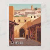 Fez Marokko Reizen Briefkaart (Voorkant)
