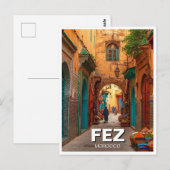 Fez Marokko Reizen Briefkaart (Voorkant / Achterkant)