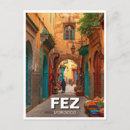 Fez Marokko Reizen Briefkaart