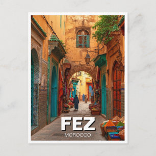 Fez Marokko Reizen Briefkaart