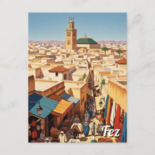 Fez Marokko Reizen Briefkaart