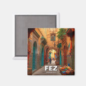 Fez Marokko Reizen Magneet (Voorkant / Achterkant)