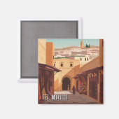 Fez Marokko Reizen Magneet (Voorkant / Achterkant)