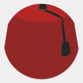 Fez-Pet Ronde Sticker (Voorkant)
