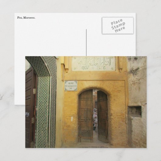 fez-poort briefkaart (Voorkant / Achterkant)