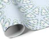 Fez Starburst Trellis in Slate and Green Cadeaupapier (Rol Hoek)