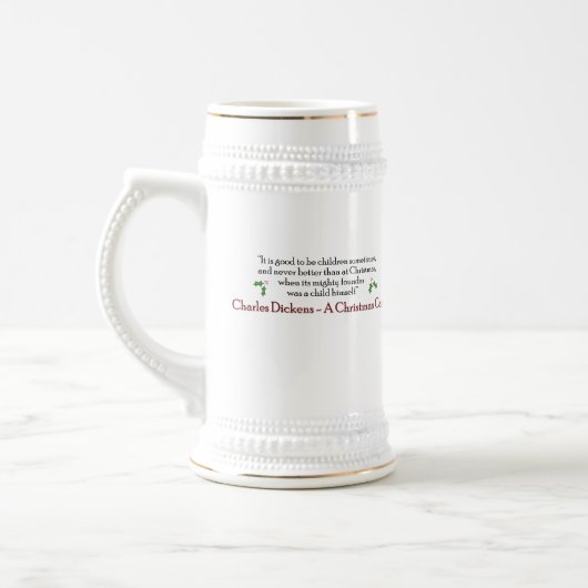 Fezziwig-Dickens en Kerststein Bierpul (Links)