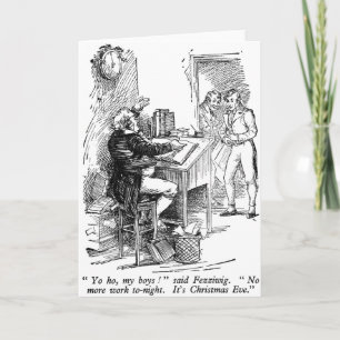 Fezziwig (met tekst) feestdagen kaart