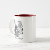 Fezziwig (met tekst) tweekleurige koffiemok (Voorkant links)