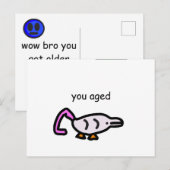 FF "Happy Birthday"-Kaart Briefkaart (Voorkant / Achterkant)