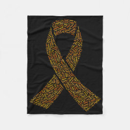 FF names Ribbom fleece blanket