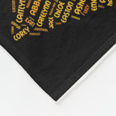 FF names Ribbom fleece blanket Deken (Hoek)