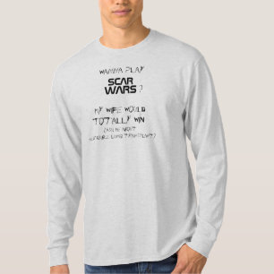 ff) ScarWars MY WIFE WINS- Mannen Raglan T-shirt
