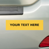 FFCC33 Effengele achtergrondkleur Bumpersticker (Op auto)