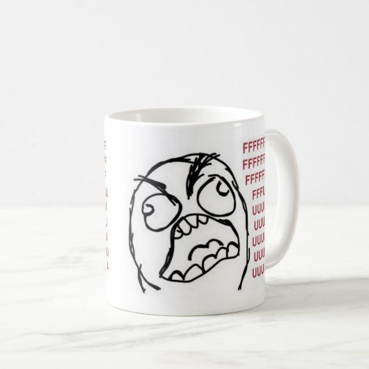 FFFFFFFFFUUUUUUUUUUU Rage mok (Voorkant rechts)