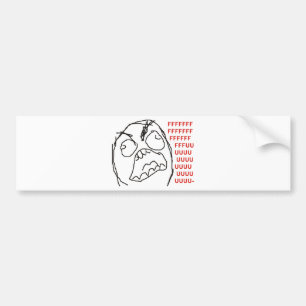 FFFFFFFUUUUUU - Rage! Bumpersticker