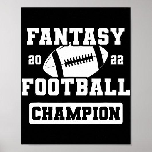 FFL League Champ Winner 2022 Fantasy Football Cham Poster (Voorkant)