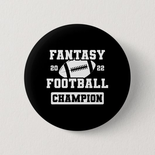 FFL League Champ Winner 2022 Fantasy Football Cham Ronde Button 5,7 Cm (Voorkant)