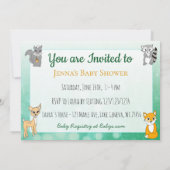 FForest Animals Baby Shower-uitvindingen Kaart (Achterkant)