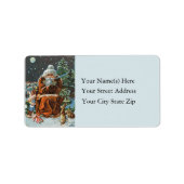 FFrosty Santa -adreslabel Etiket (Voorkant)
