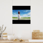 FFVII Aerith-achtergrond Poster (Keuken)