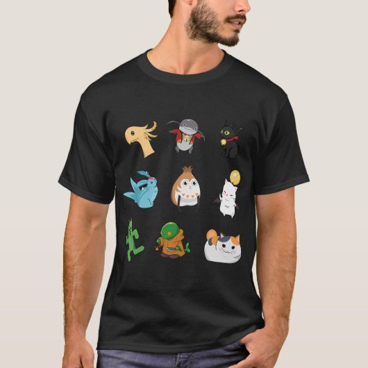 FFXIV-metgezellen T-shirt (Voorkant)