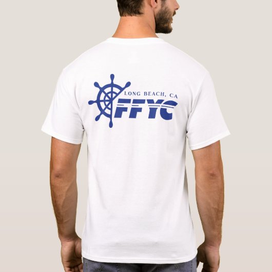 FFYC Ship's Wheel Blue T-shirt (Achterkant)