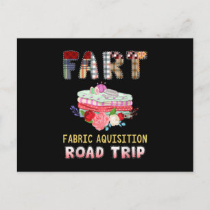 Fgrappige 'Quilting Fabric Acquisition Road Trip' Briefkaart