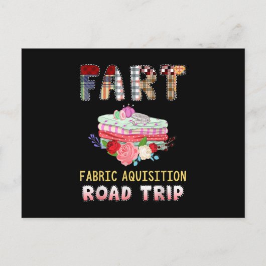 Fgrappige 'Quilting Fabric Acquisition Road Trip' Briefkaart (Voorkant)