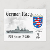 FGS Hessen (F-221) Briefkaart (Voorkant)