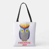 FH Blue Owl Canvas tas (Achterkant)