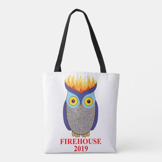 FH Blue Owl Canvas tas (Achterkant)