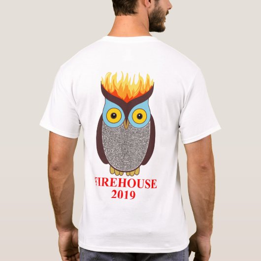 FH t-shirt van Mannen voor- en achterbruin (Achterkant)