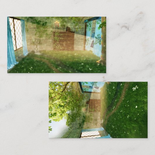 Fhantasieten: Bladwijzer op vliegveld Visitekaartje (Voorkant / Achterkant)