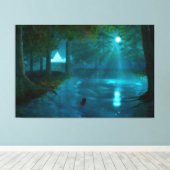 Fhantasta's: naar het Fairy Palace Canvas afdrukke Afdruk (Insitu (Houten vloer))