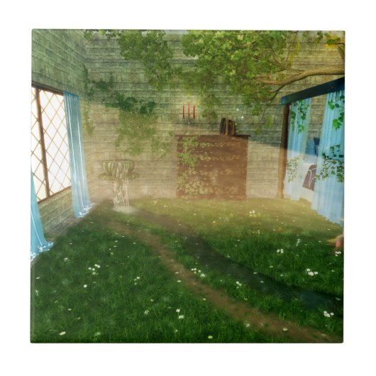 Fhantasta's: Tegel van het binnenland/Trivet Tegeltje (Voorkant)