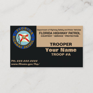 FHP Florida Highway Patrol Visitekaartje