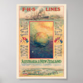 FHS Lines Australia Vintage Poster 1906 (Voorkant)
